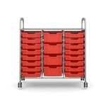 Callero Science Trolley Treble with 16x F1 Shallow Trays and 4x F2 Deep Trays