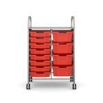 Callero Science Trolley Double with 8x F1 Shallow Trays and 4x F2 Deep Trays