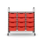 Callero Science Trolley Treble with 12x F2 Deep Trays