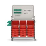Callero Makerspace Trolley with 12x F1 Shallow Tray and 3x F2 Deep Tray