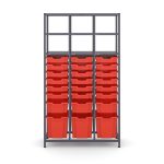 Tall Treble Column Frame with 18x F1 Shallow Trays, 3x F2 Deep Trays and 3x F3 Jumbo Trays