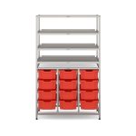 Dynamis Tall Treble Frame Set with 3 shelves and 12x F2 Deep Trays