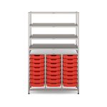 Tall Treble Frame Set with 3 shelves and 24x F1 Shallow Trays