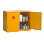 2-Door Flammable Liquid Cabinet, 1 Shelf (50mm Sump) - 71x92x46cm (HWD)