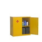 2-Door Flammable Liquid Cabinet, 1 Shelf (50mm Sump) - 92x92x46cm (HWD)