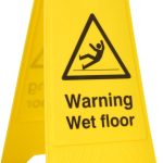Warning Wet Floor A Board Yellow