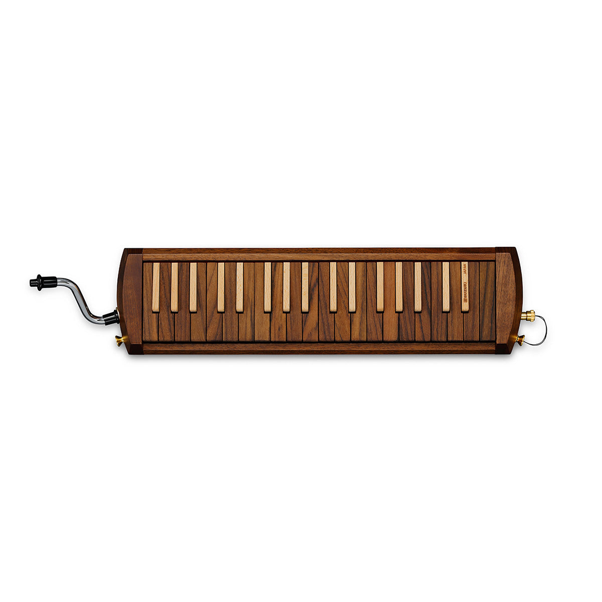 Suzuki 37-key alto wooden Melodion with soft case – Walnut body