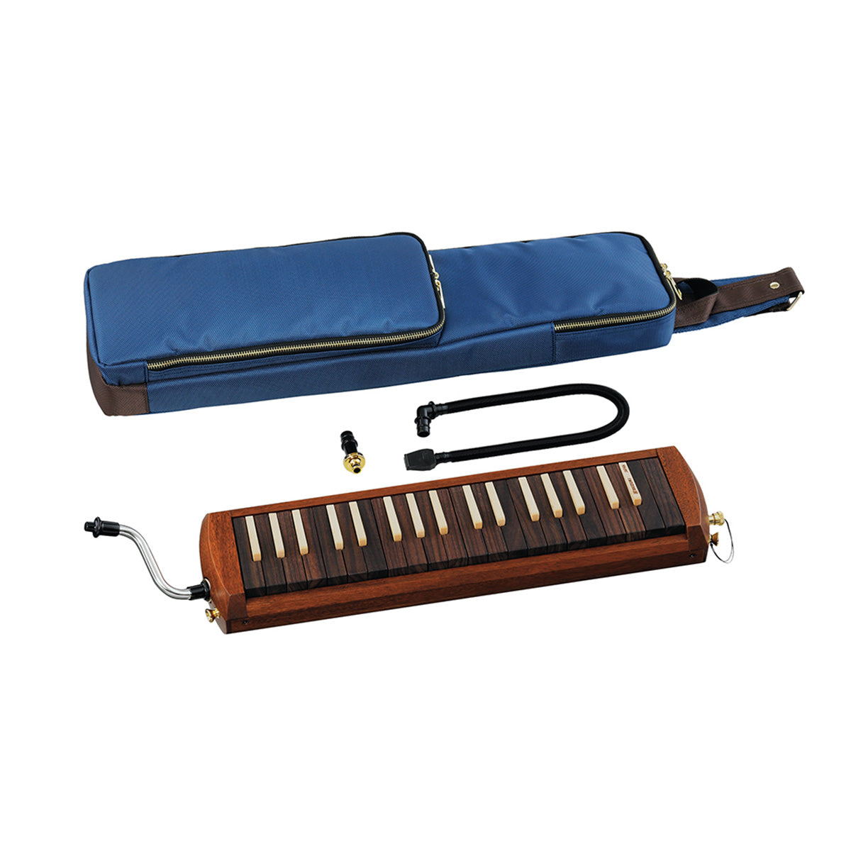 Suzuki 37-key alto wooden Melodion with soft case – Mahogany body