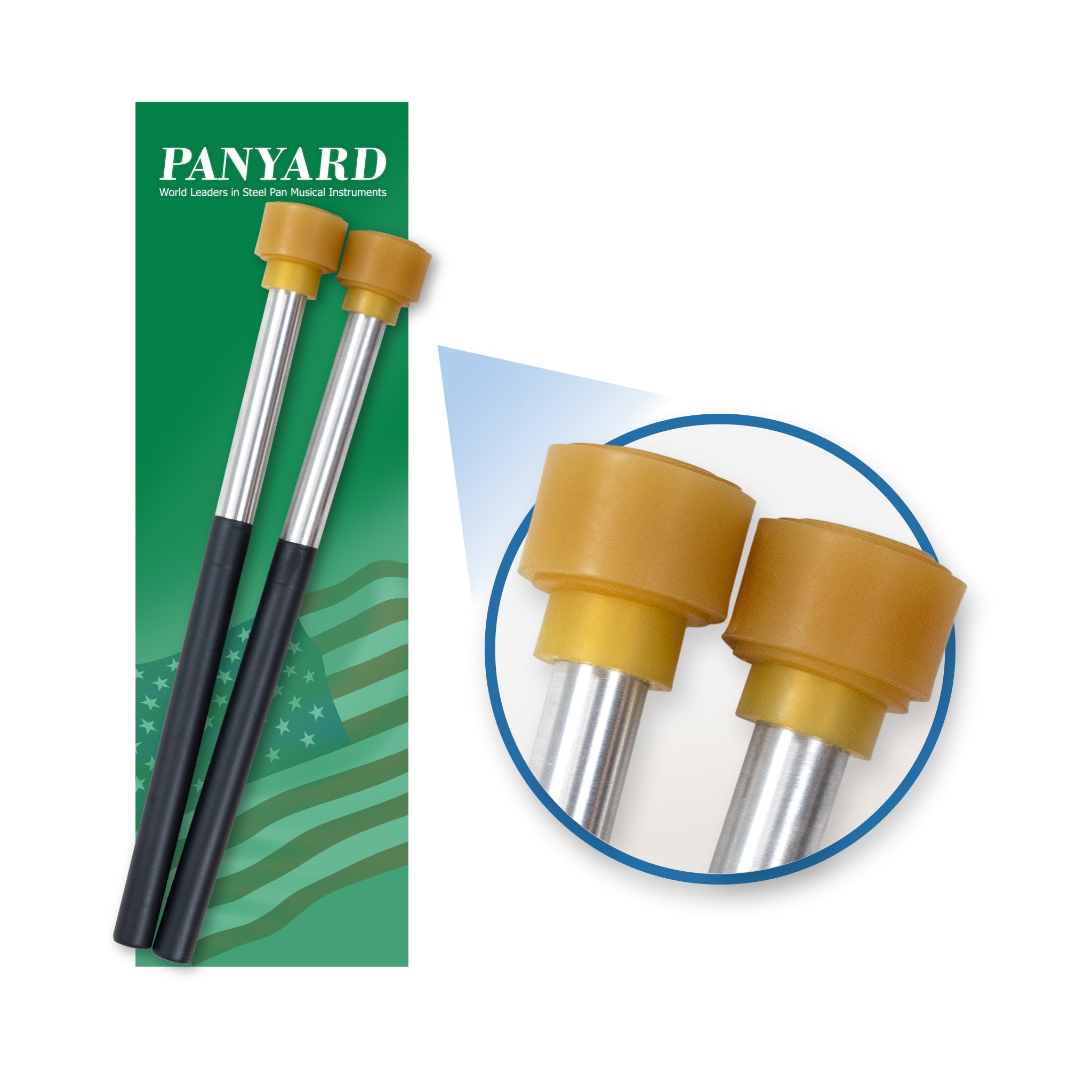 Panyard classic aluminium cello or guitar steel pan mallets