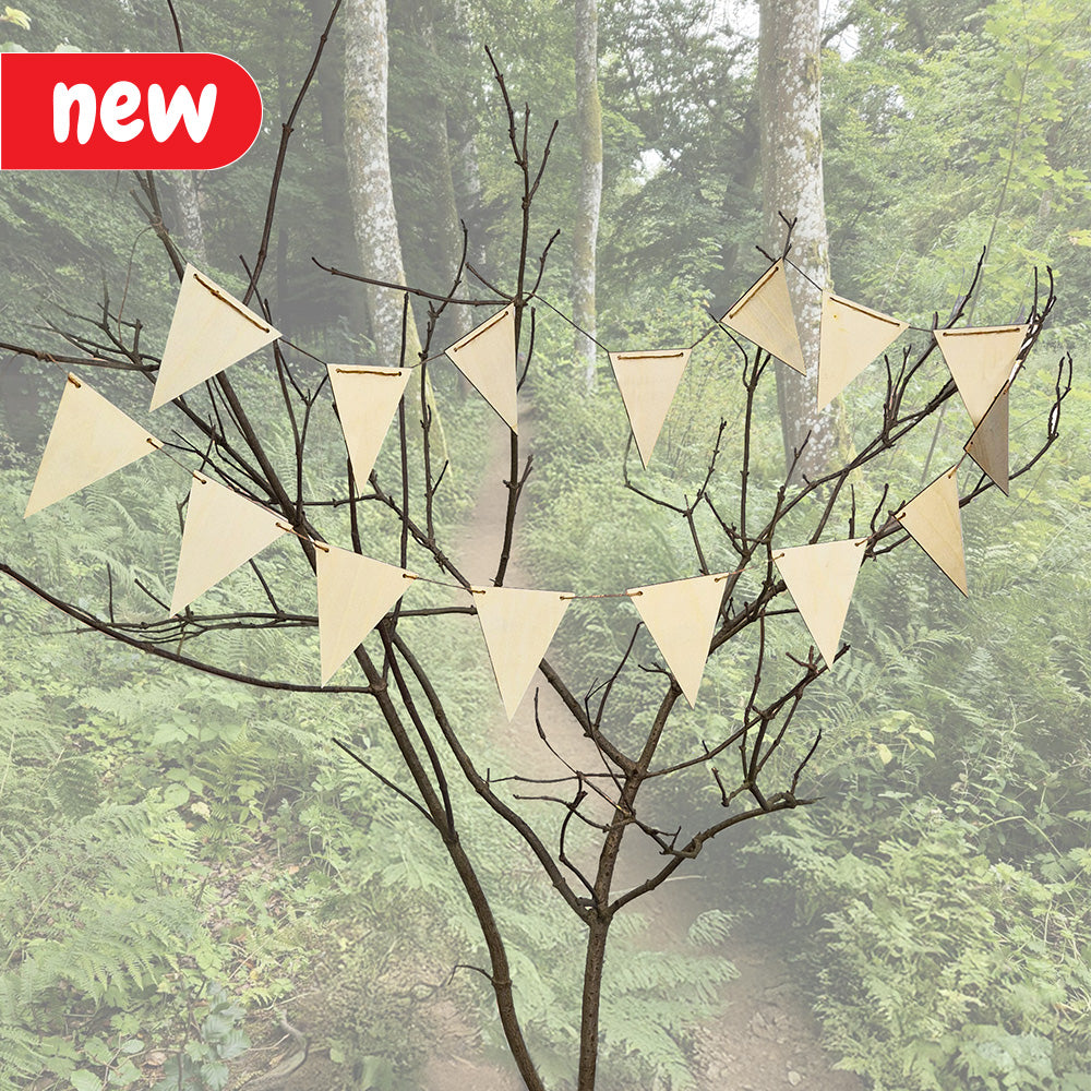 Wooden Bunting , Pack of 15