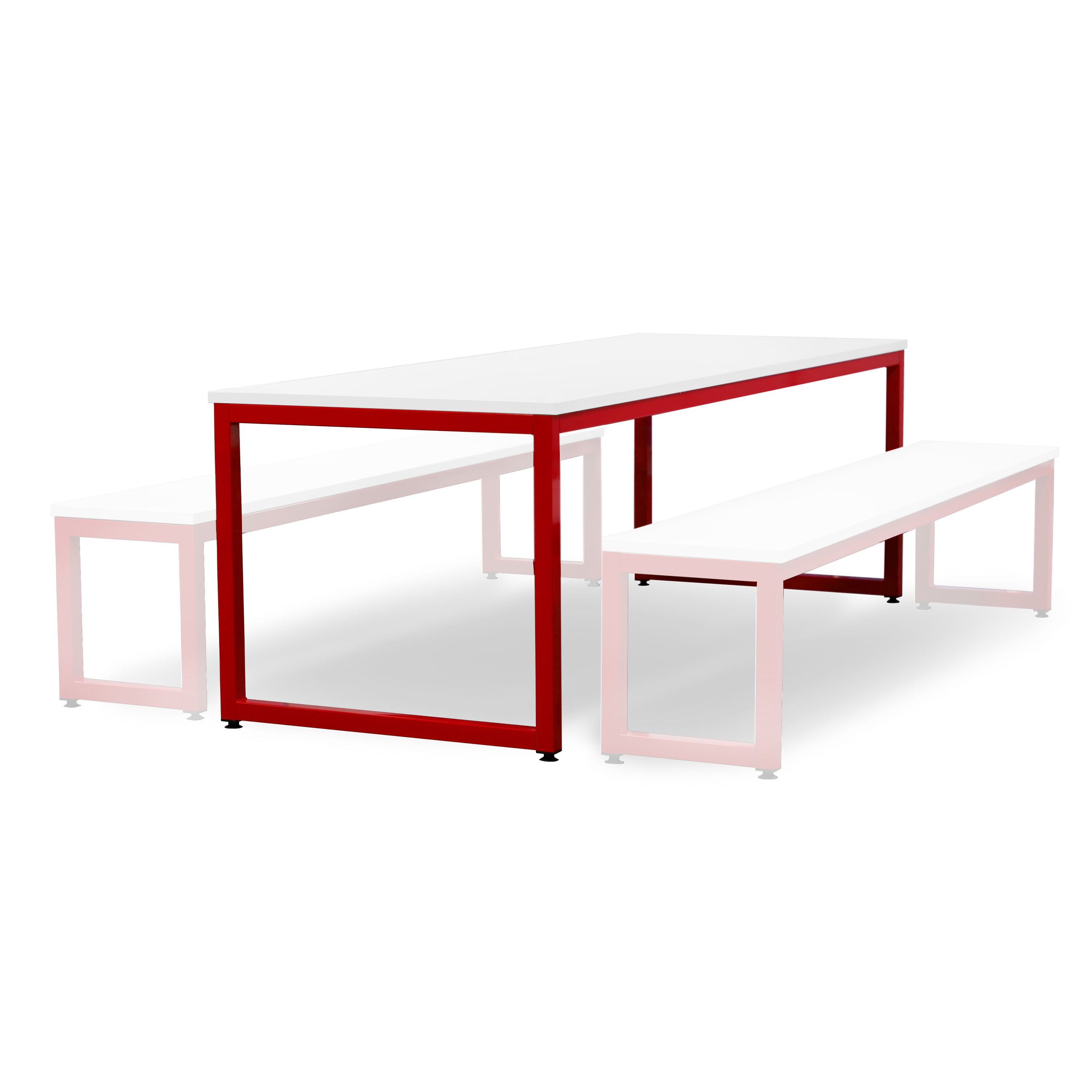 Monarch dining table with white top - Red