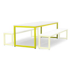 Monarch dining table with white top - Yellow