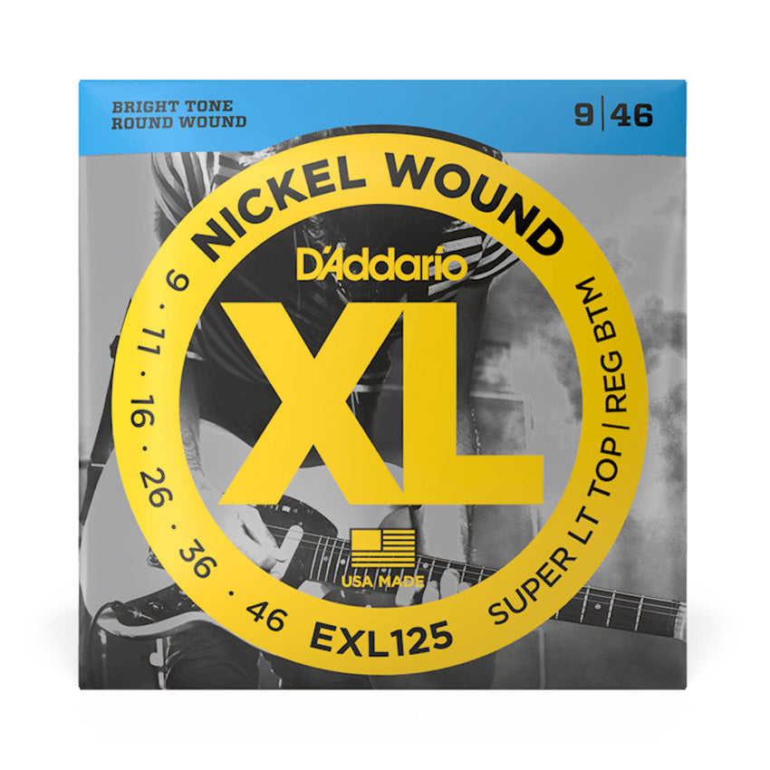 D\'Addario XL electric guitar strings - Super light top / Regular bottom (09-46)