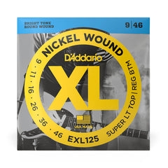 D\'Addario XL electric guitar strings - Super light top / Regular bottom (09-46)