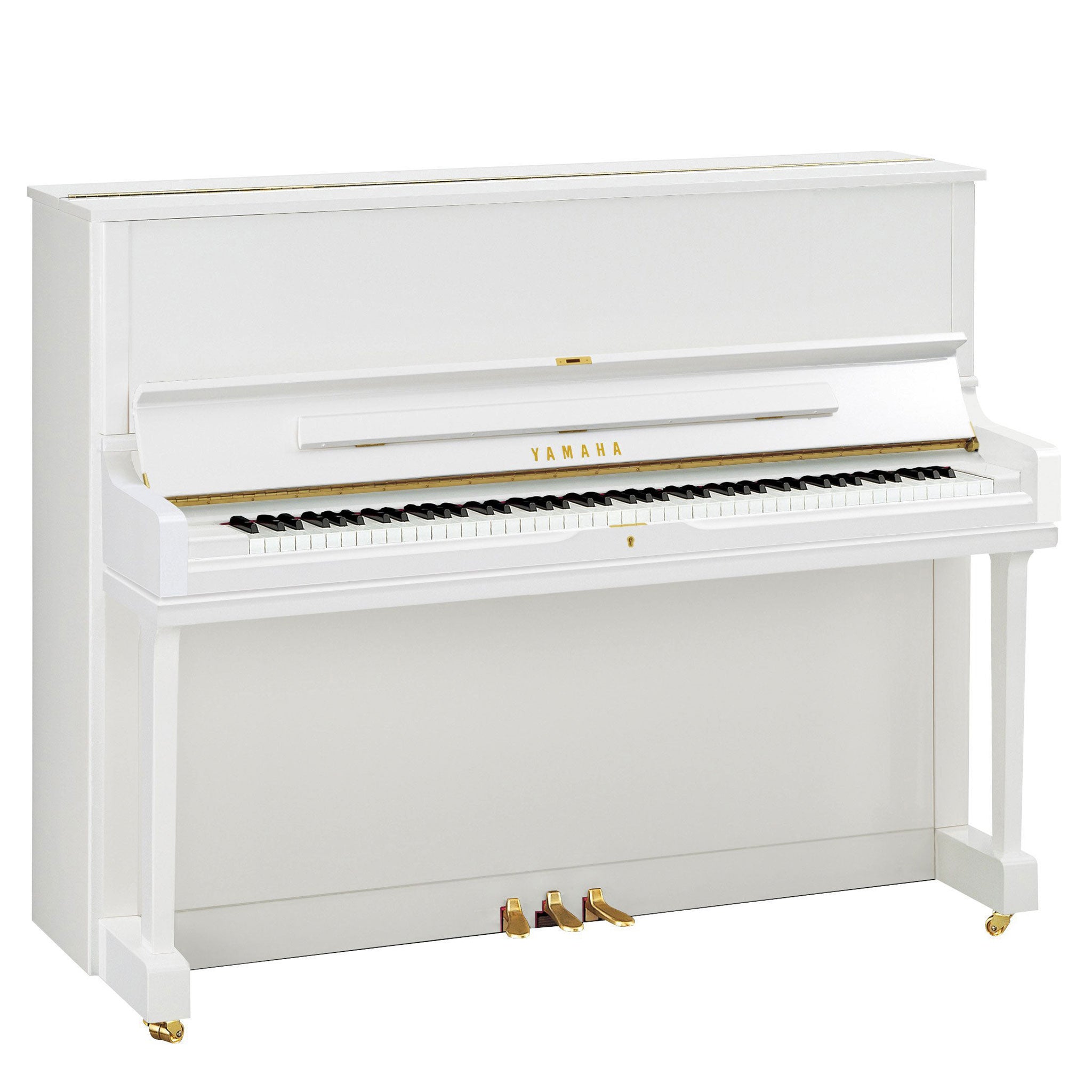 Yamaha YUS1 upright piano – Polished White