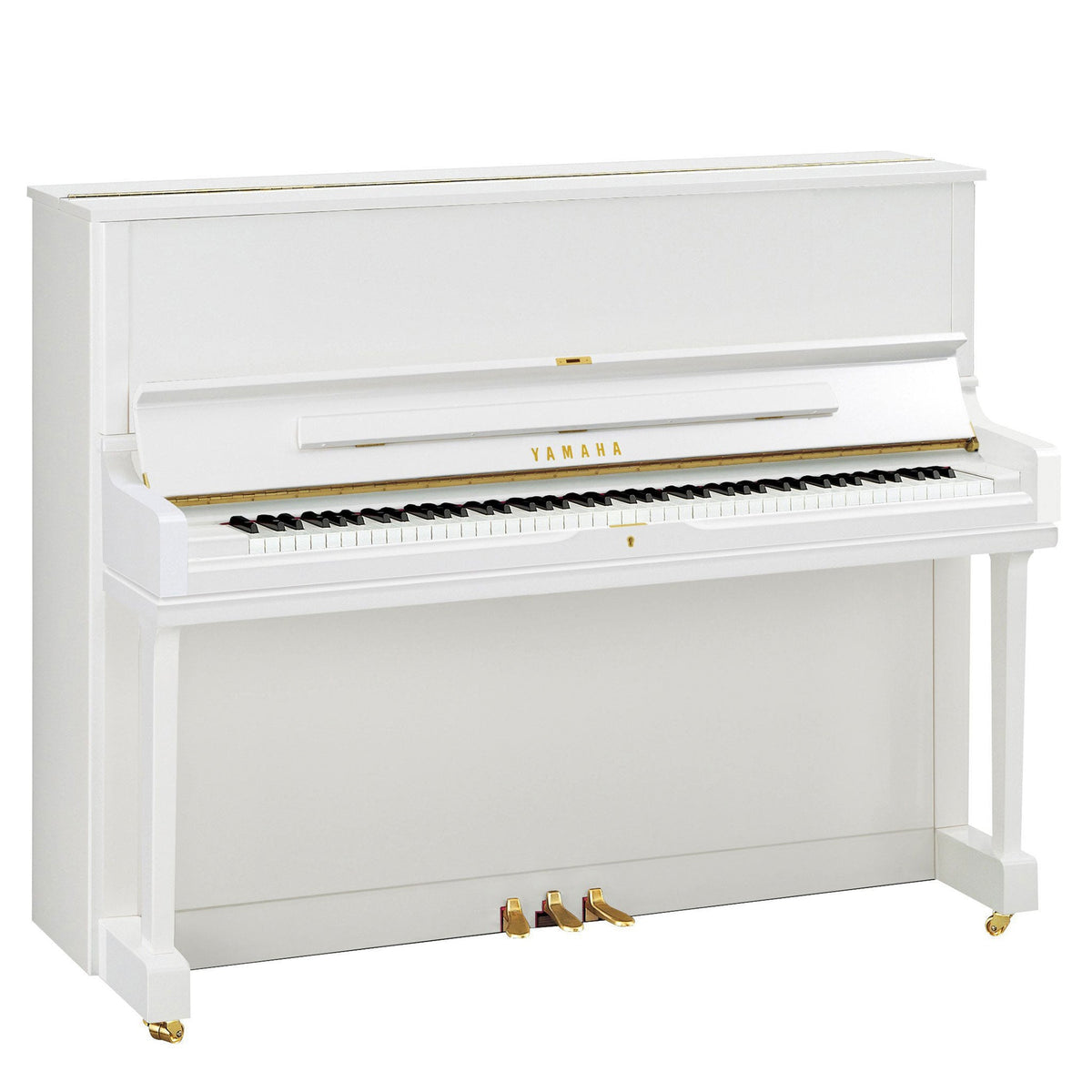 Yamaha YUS1 upright piano – Polished White