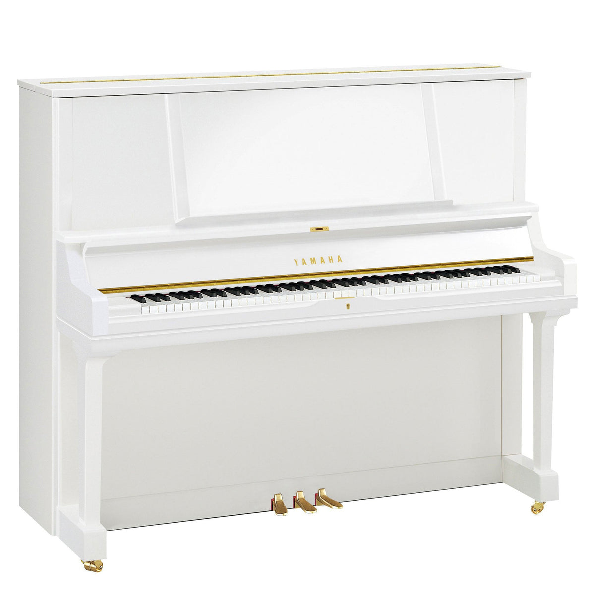 Yamaha YUS5 upright piano – Polished White