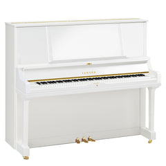 Yamaha YUS5 upright piano – Polished White