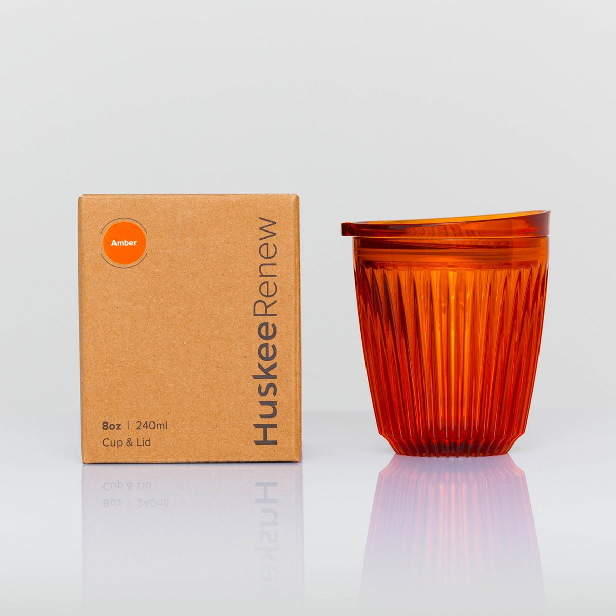 8oz HuskeeRenew Cup with Lid - Amber