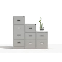 Cabinet Filing 3 Drawer Grey