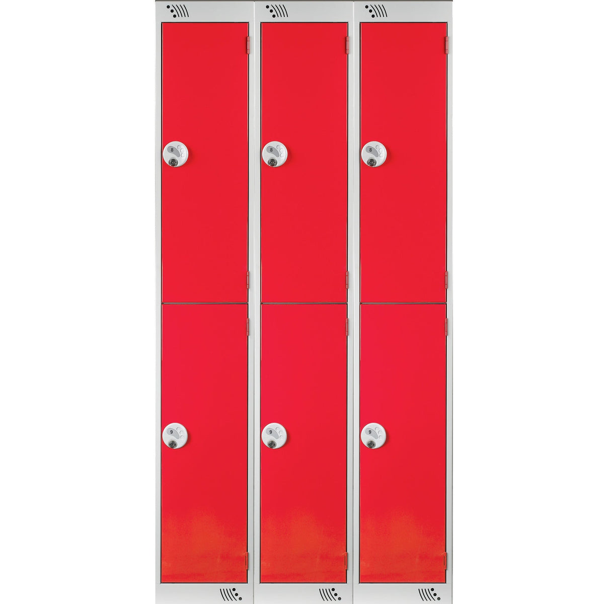 Locker 3X2Dr Key Lock-Red Dors