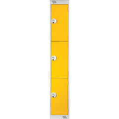 Locker 3Dr/1Nest K/Lock-Yellow Doors