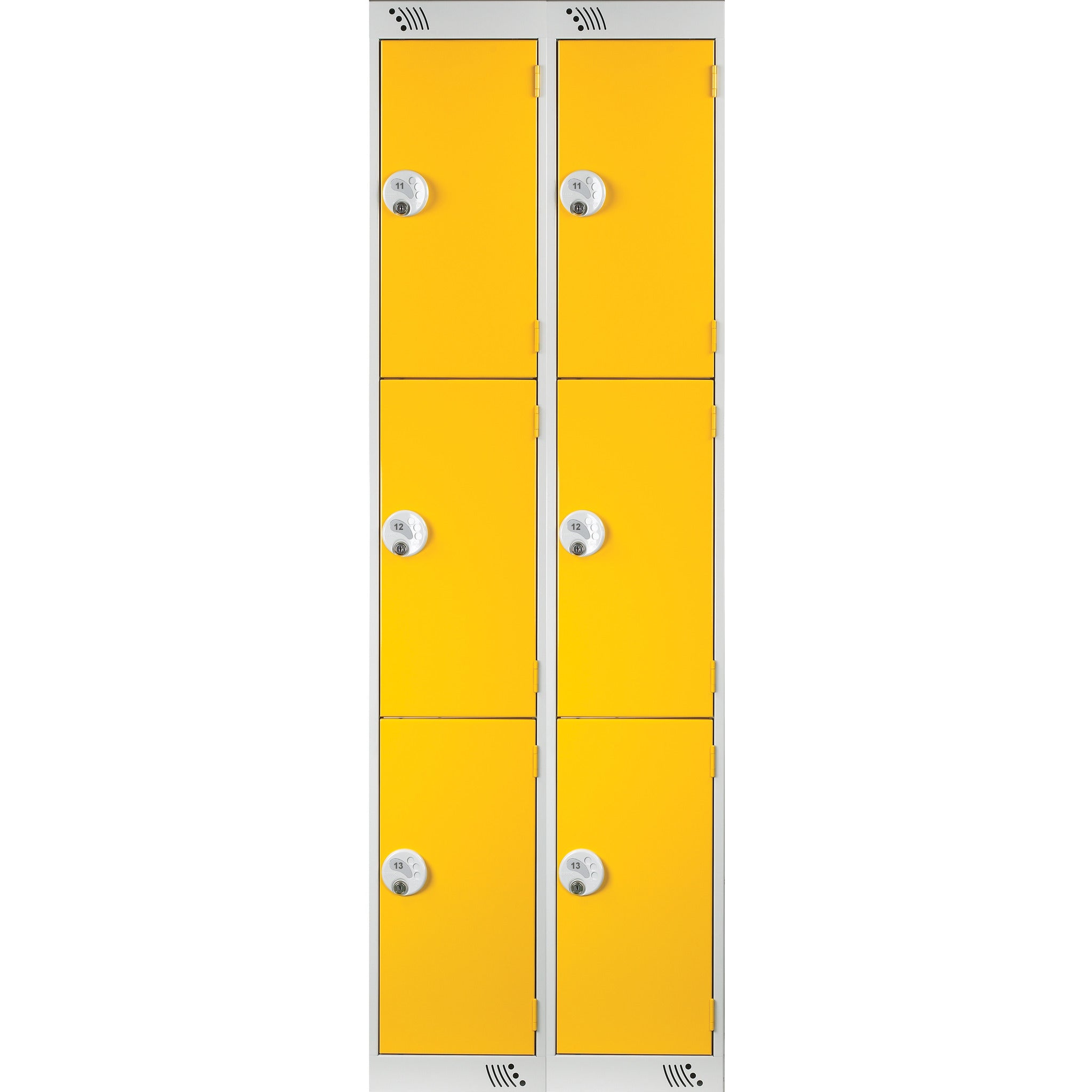 Locker 3Dr/2Nest K/Lock-Yellow Doors