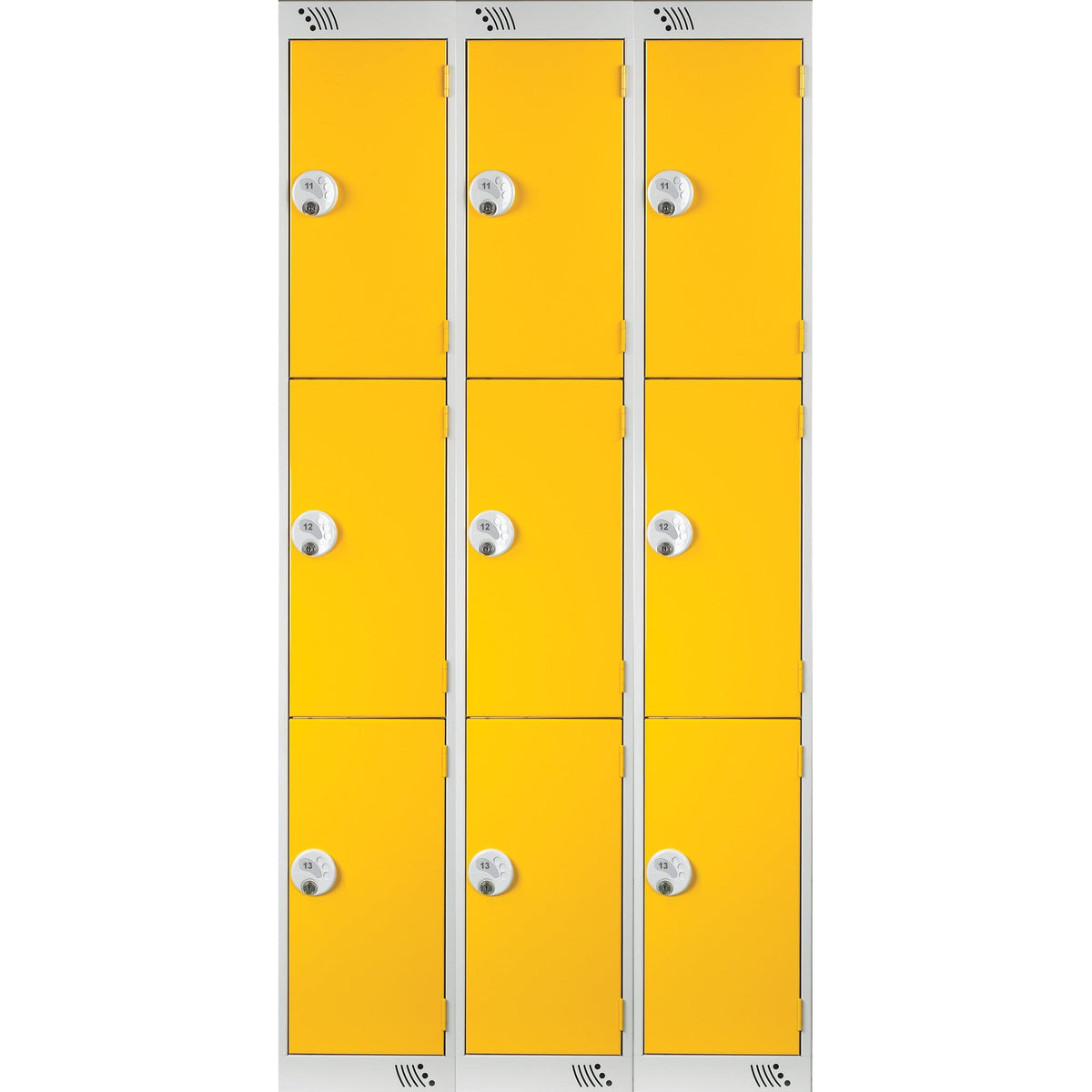 Locker 3Dr/3Nest K/Lock-Yellow Doors