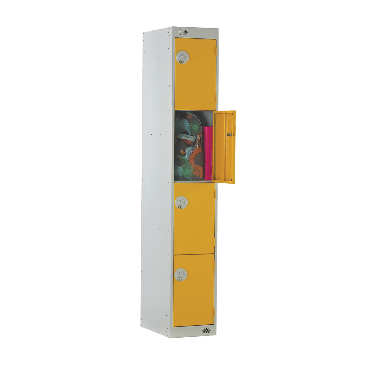 Link51 Four Compartment Nest of 3 Lockers 300 x 450mm Depth with Swivel Catch Lock
