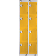 Locker 4Dr/2Nest K/Lock-Yellow Doors