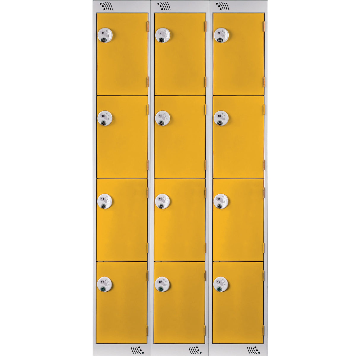 Locker 4Dr/3Nest K/Lock-Yellow Doors