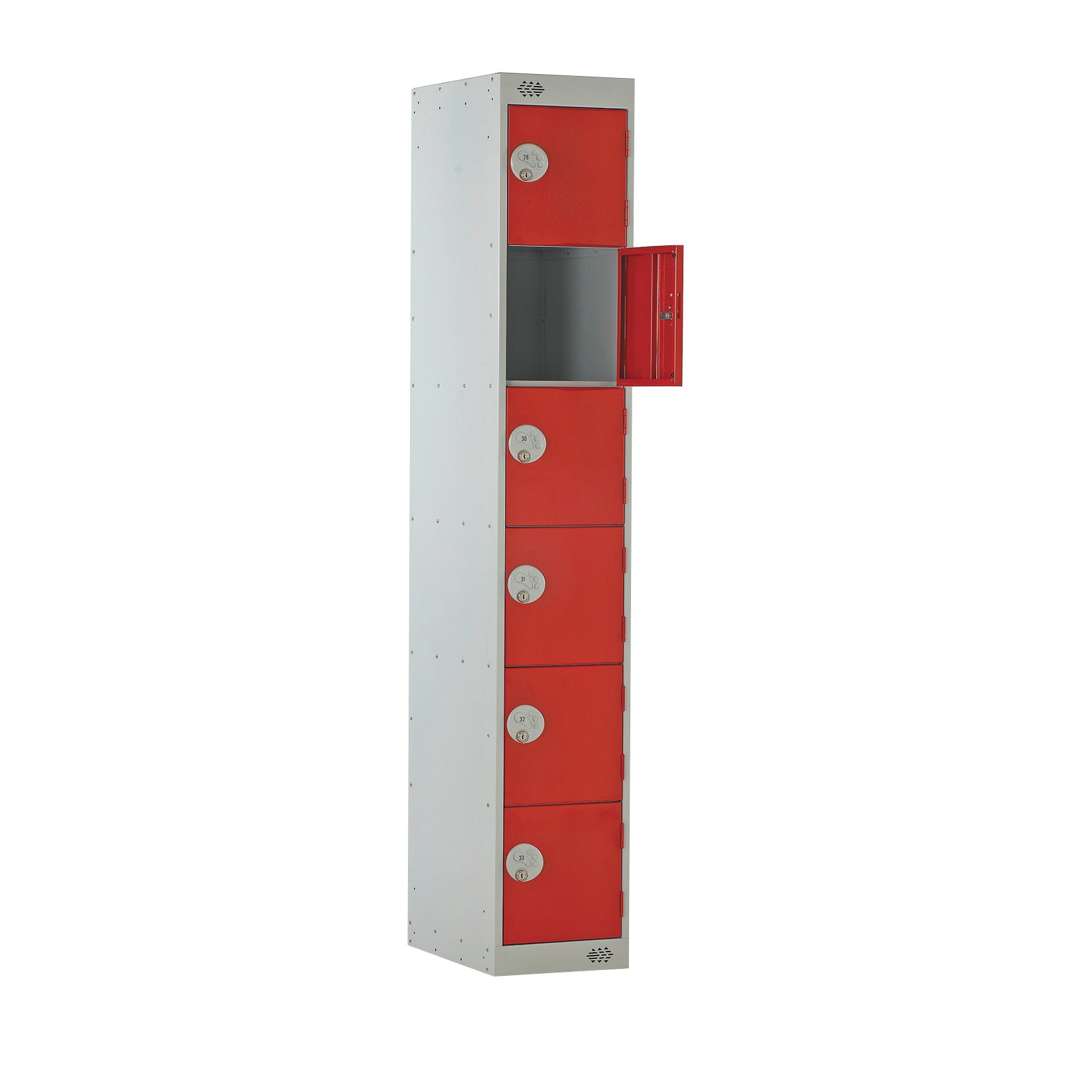Link51 Six Compartment Nest of 2 Lockers 300mm x 450mm Depth with Key Lock