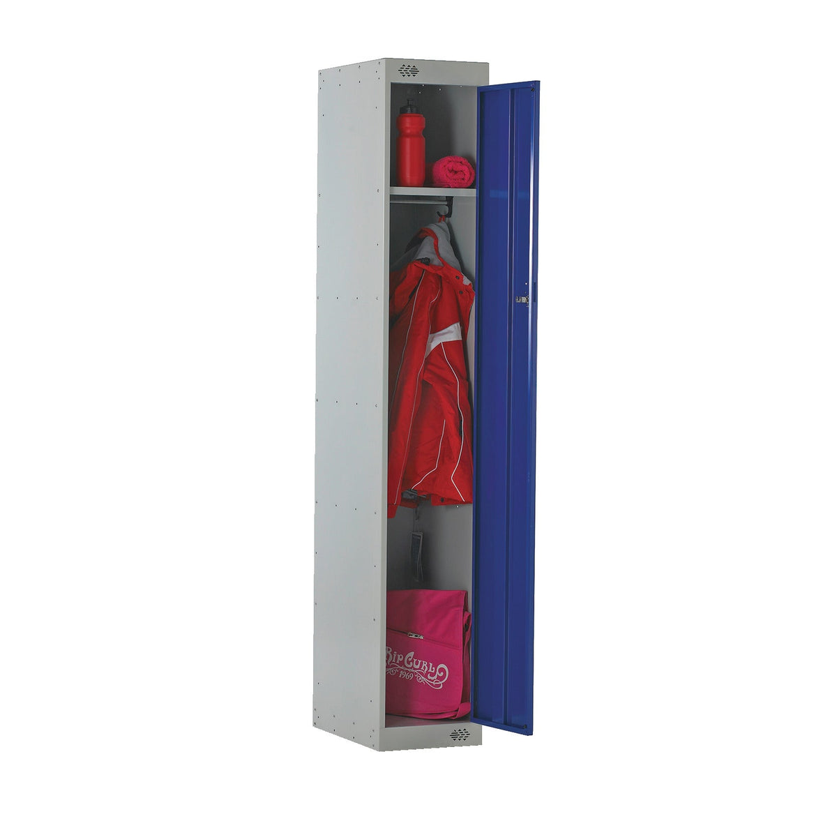 Locker 1Dr/1Nest L/Lock-Red Doors