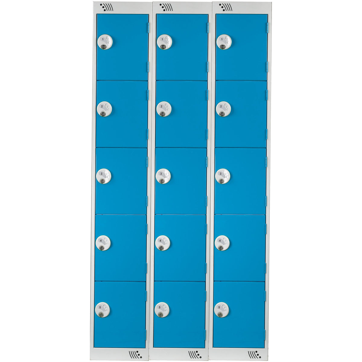 Locker 5Dr/3Nest K/Lock-Blue Doors