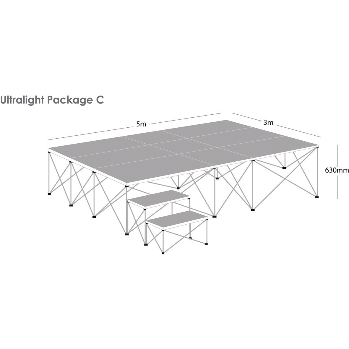 Gopak Lightweight Staging Bundle Deal - Package C + Large Storage Trolley