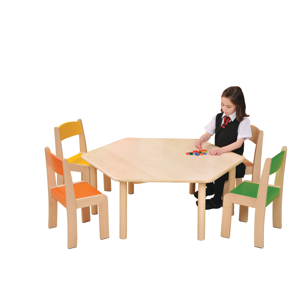 Table Hex Natural Beech - Sm1 470Mm