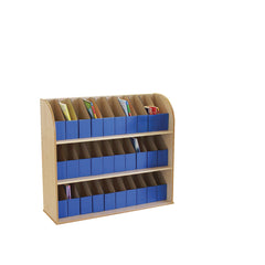 3 Shelf Maple Bookcase Blue