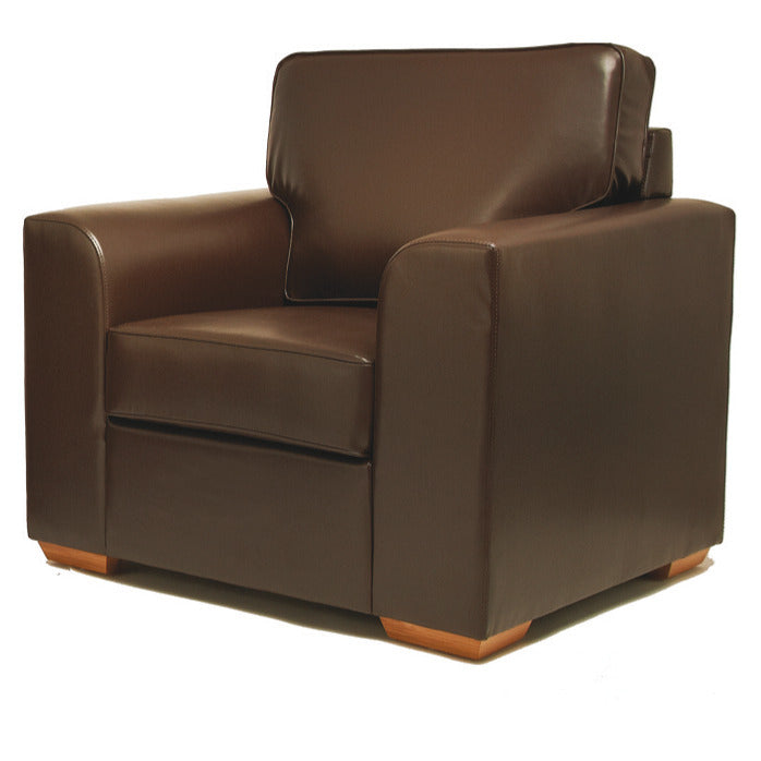 Sbuy Faux Leather Chair Ochre