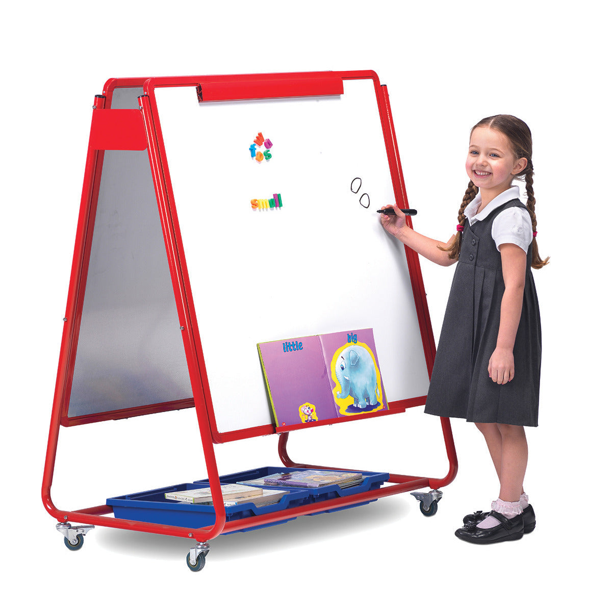 Easel 900X900Mm, 2 Sided, Red