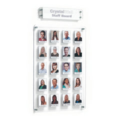 Perspex Class/Staff Board 20 Pockets
