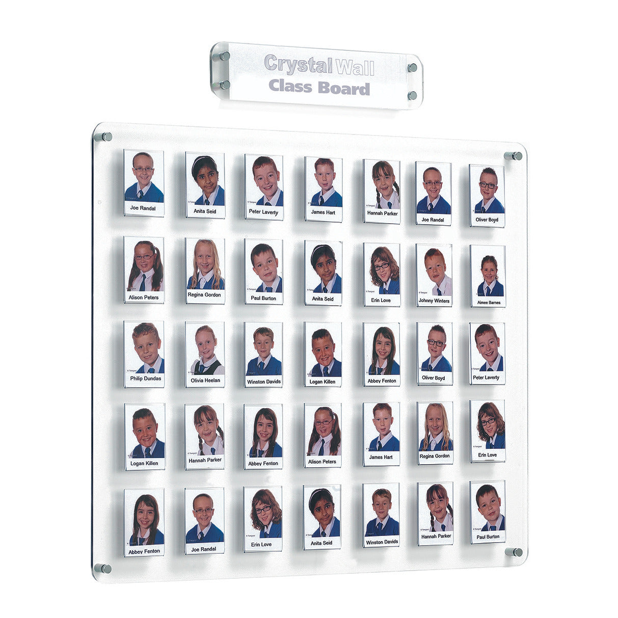 Perspex Class/Staff Board 35 Pockets