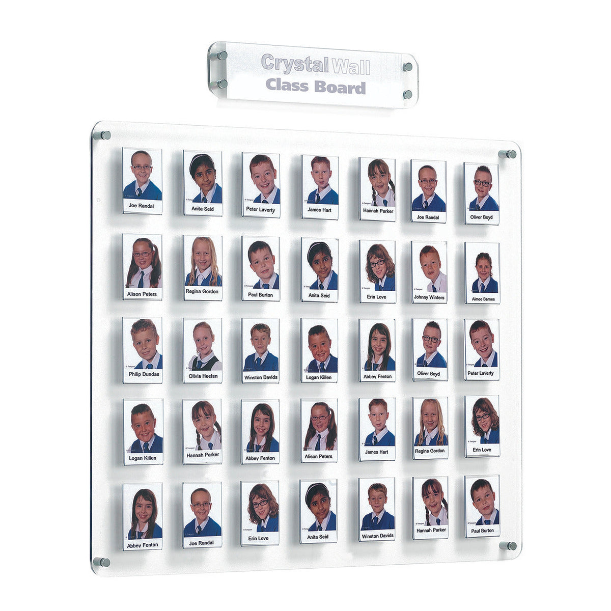 Perspex Class/Staff Board 35 Pockets