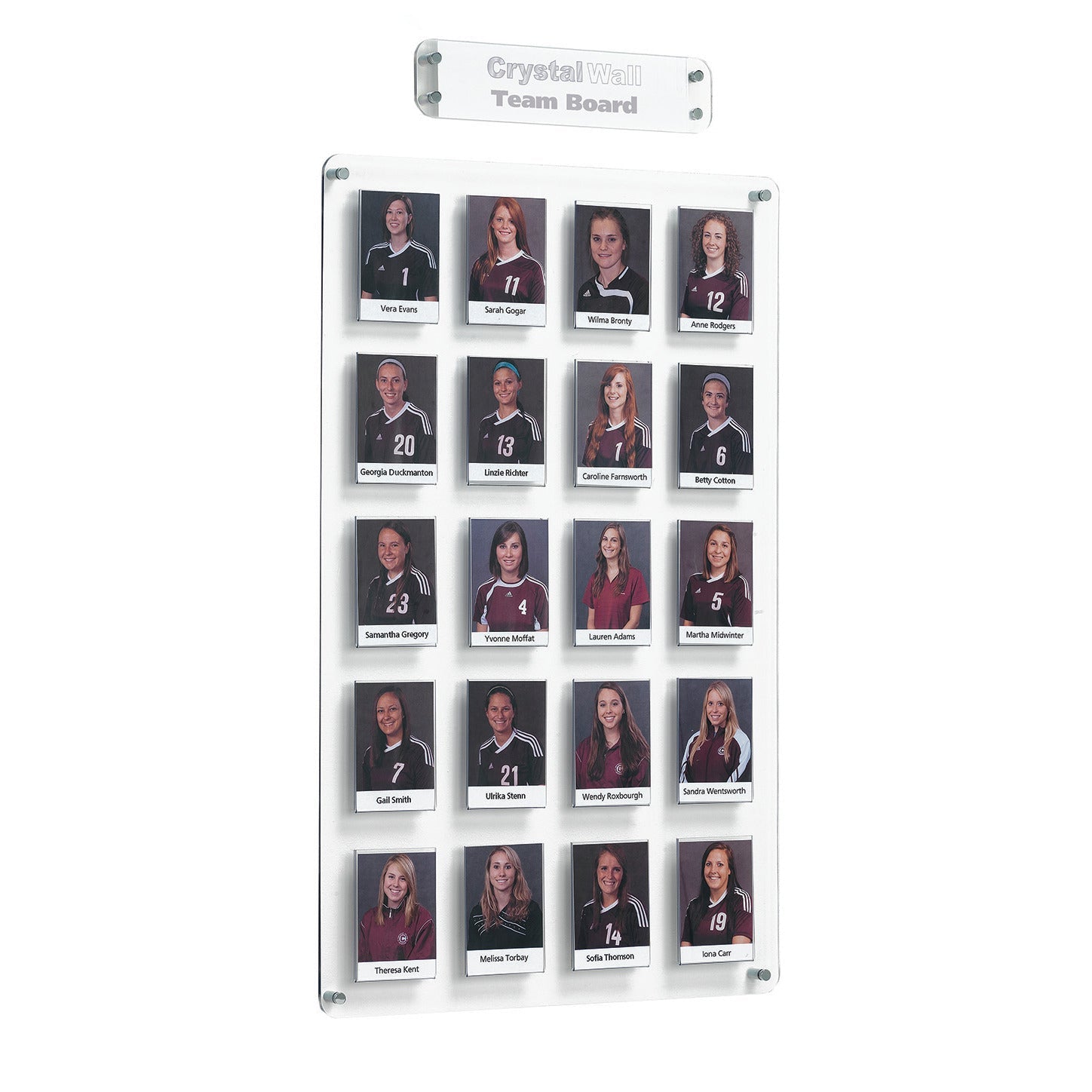 Perspex Team Board 20 Pockets