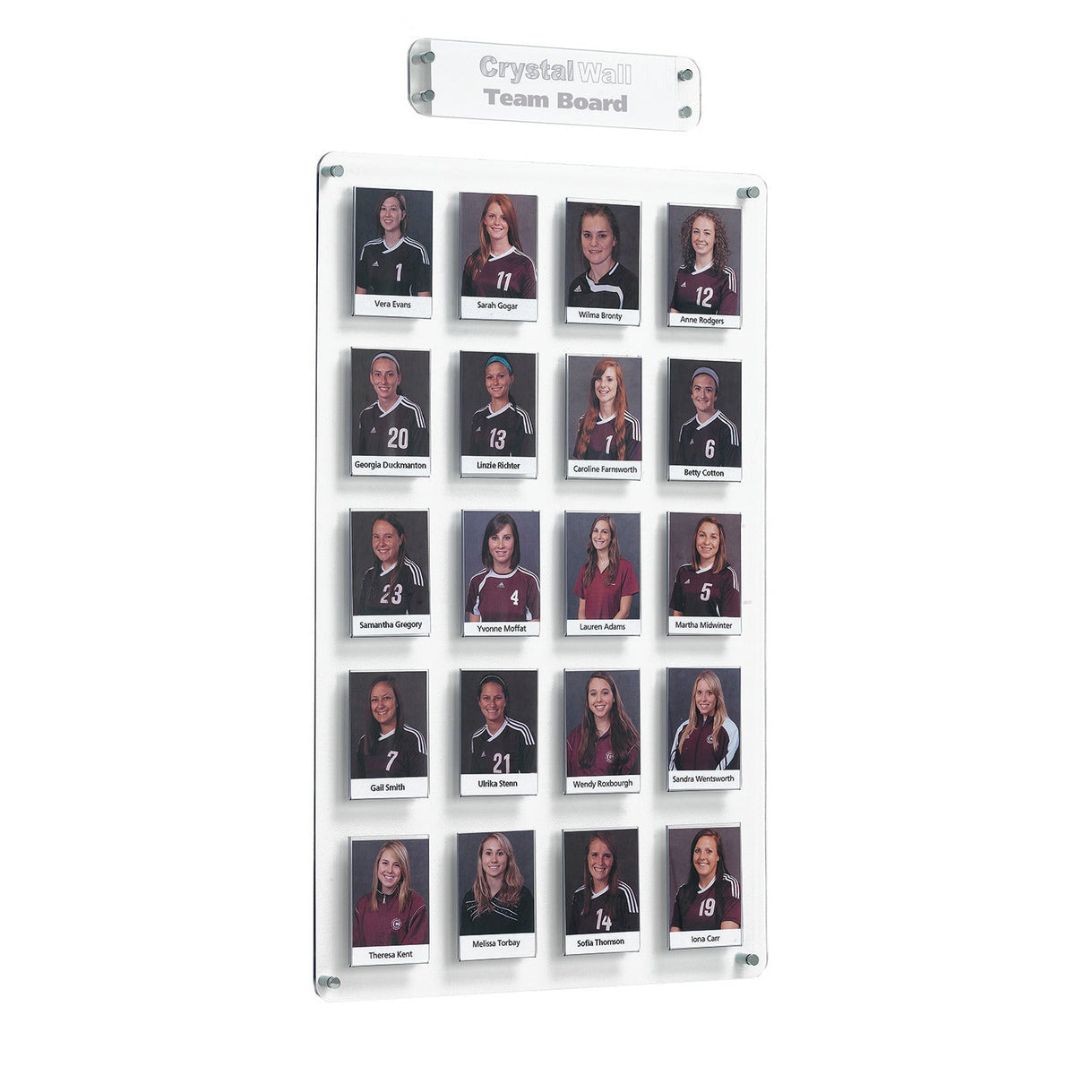 Perspex Team Board 20 Pockets