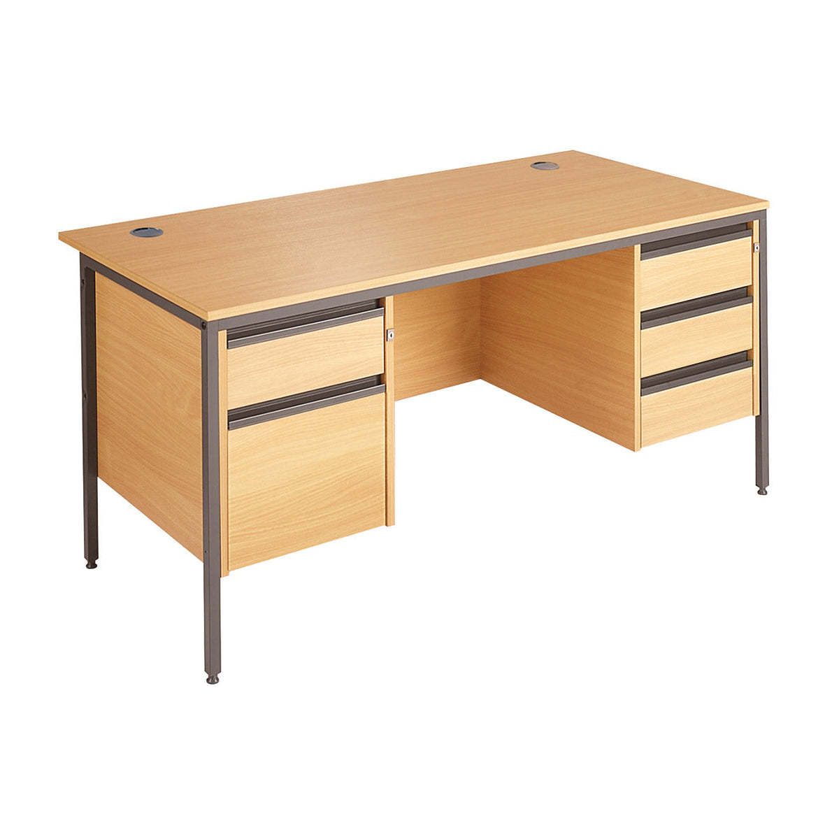 Smartbuy Desk W Dbl Drawer 1800 Oak