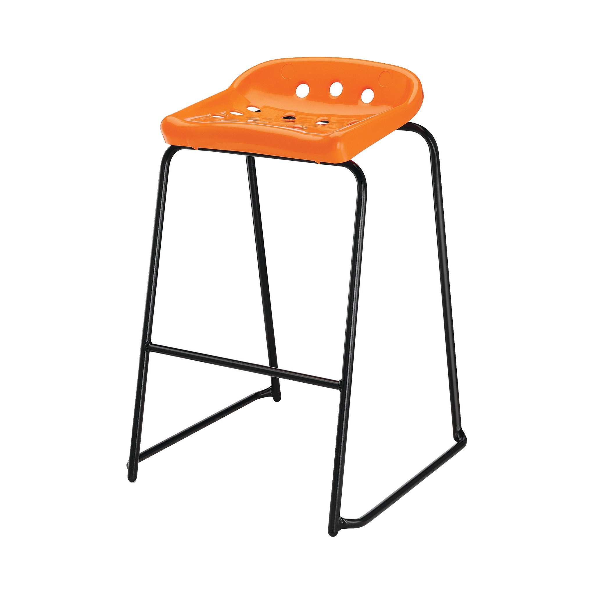 Pepperpot Stool 430Mm Height Orange