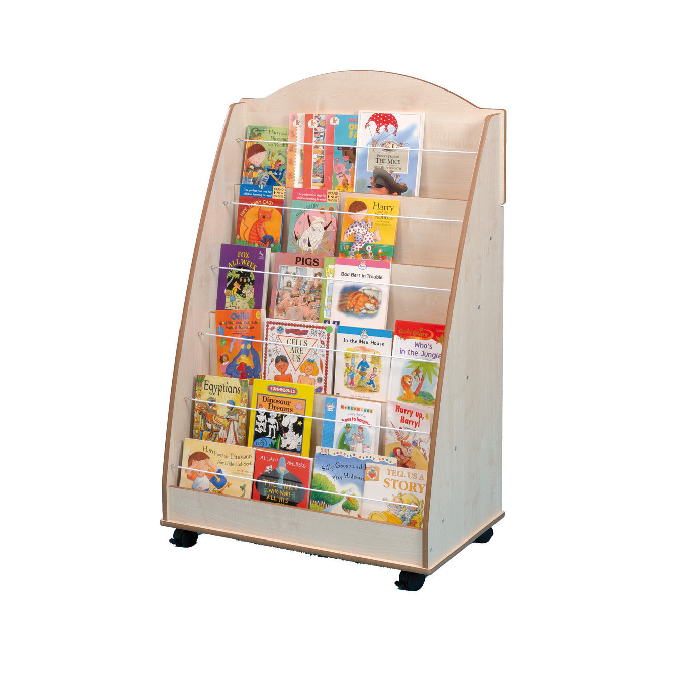 Face On Book Display Unit-Maple