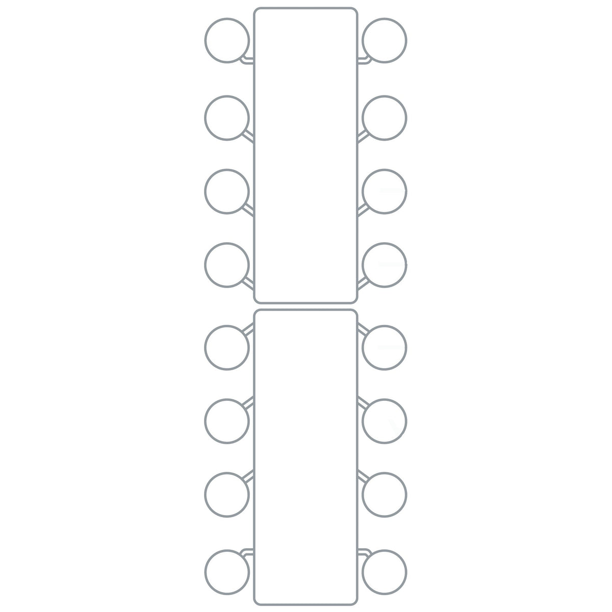 Rect Fold Table 16 Blue Seat Azure