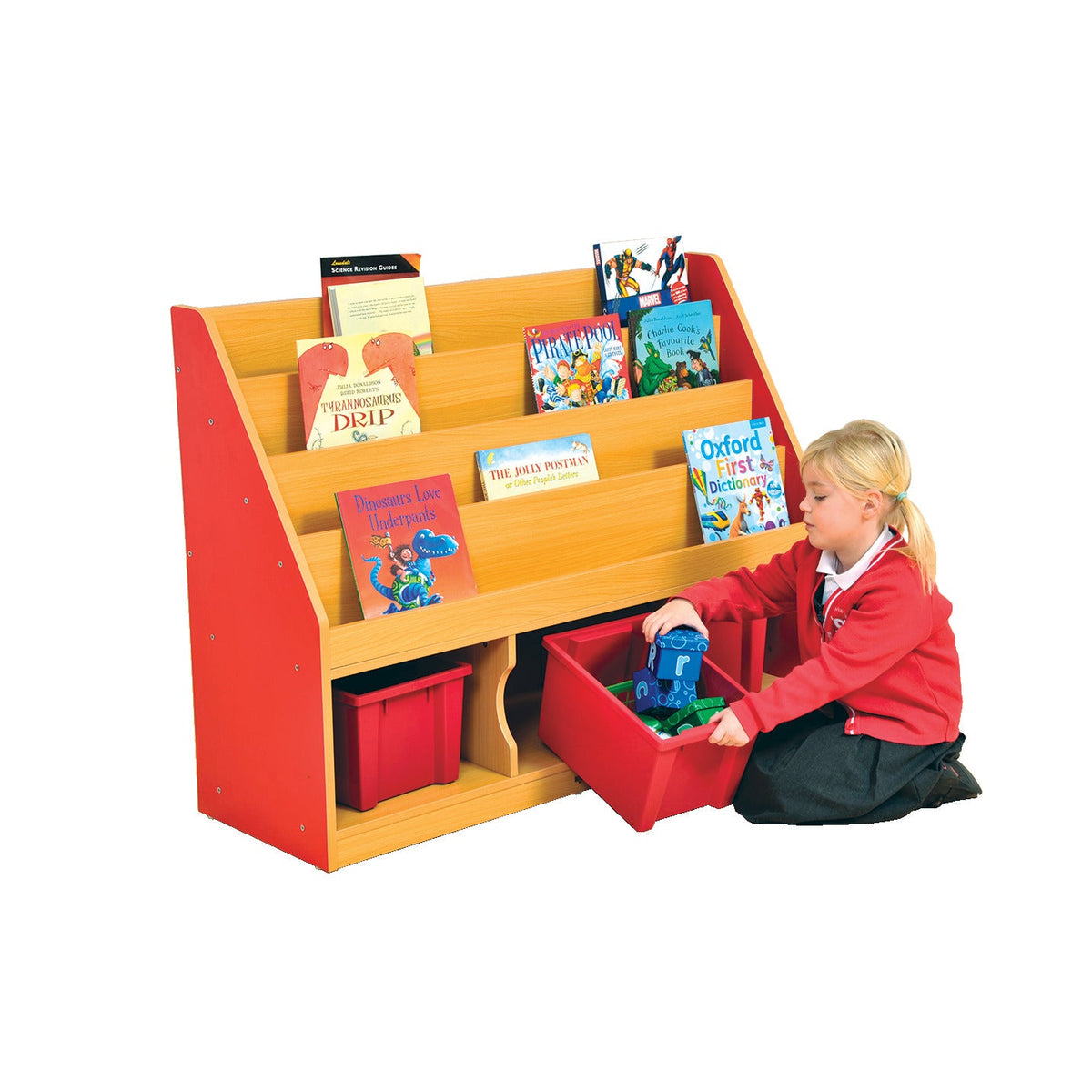 Milan Tiered Bookcase 3 Trays Blue