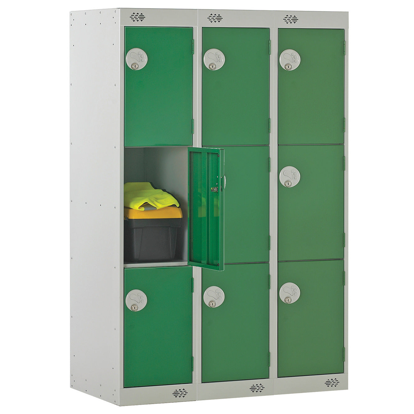 Locker 3 Door Nest 3 Green